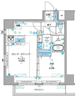 ジェノヴィア浅草Ⅲグリーンヴェール【8階】の間取り