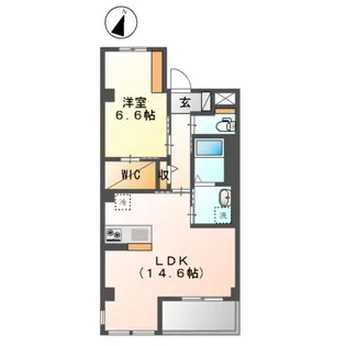 レガリア扇A棟【3階】の間取り