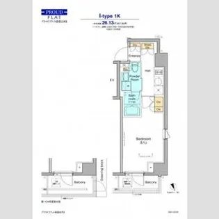 プラウドフラット清澄白河Ⅱ【2階】の間取り