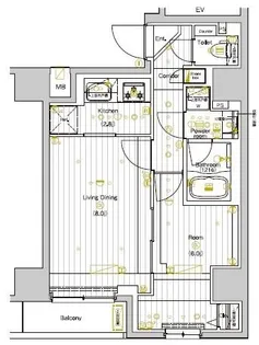 東京都墨田区亀沢4丁目【マンション】の間取り