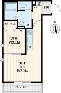 メゾン・シャルマン【101号室号室】の間取り