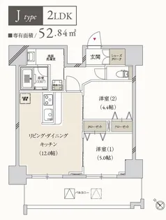 プライマル月島【7階】の間取り