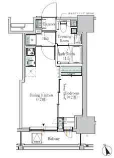 ONE ROOF RESIDENCE ASAKUSABASHI【3階】の間取り