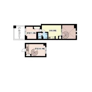 レジデンスシャルマン月島【8階】の間取り