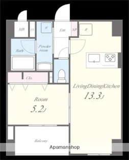 東京都台東区東浅草2丁目【マンション】の間取り
