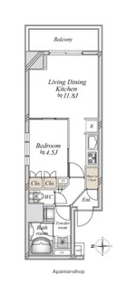 東京都台東区東浅草1丁目【マンション】の間取り