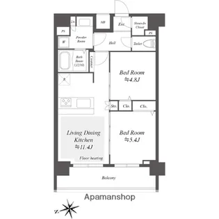 東京都台東区浅草4丁目【マンション】の間取り