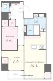 東京都台東区三筋2丁目【マンション】の間取り