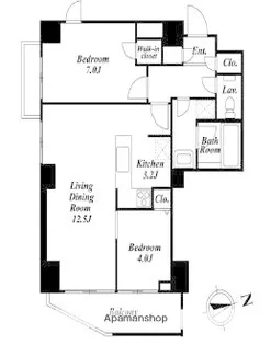 東京都台東区寿3丁目【マンション】の間取り