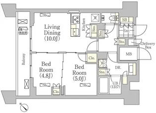 メゾンカルム日本橋馬喰町【12階】の間取り