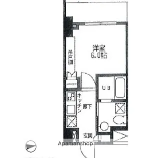 カスタリア門前仲町Ⅱ【7階】の間取り