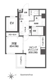 東京都台東区浅草6丁目【マンション】の間取り