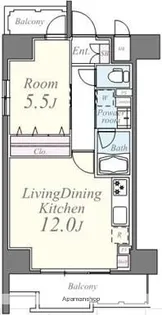 東京都台東区寿4丁目【マンション】の間取り