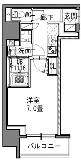 SーRESIDENCE新御徒町EAST【5階】の間取り