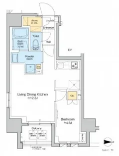 プラウドフラット浅草アベニュー【7階】の間取り