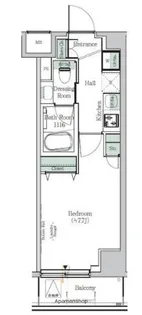 ONE ROOF RESIDENCE KIBA WEST【2階】の間取り
