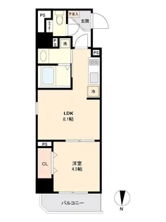 リテラス森下【0404号室】の間取り