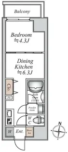 グランカーサ大島【4階】の間取り