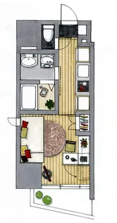 プライムアーバン西大島【14階】の間取り