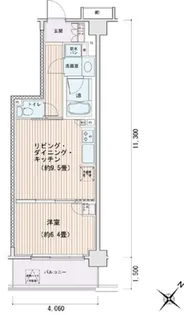 エスティメゾン豊洲レジデンスE【2階】の間取り