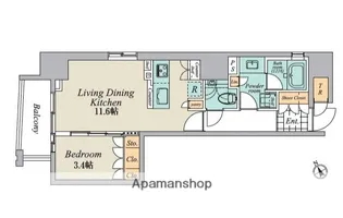 クレストコート清澄庭園【5階】の間取り