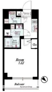 コンシェリア門前仲町 SAKURA PROMENADE【3階】の間取り
