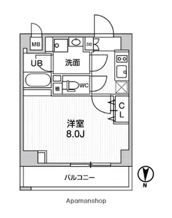 ALTERNA菊川Ⅱ【5階】の間取り