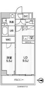 ALTERNA菊川Ⅱ【7階】の間取り