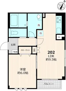 プラム フォレスト ネクスト【202号室号室】の間取り