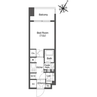 ミリアレジデンス日本橋人形町【9階】の間取り