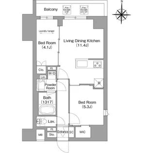 コンフォリア本所吾妻橋Ⅱ【2階】の間取り
