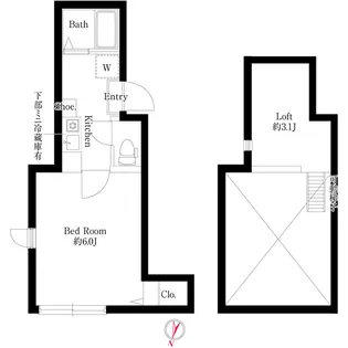 1Kの間取り画像