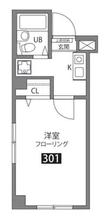 コスタシティ平井【3階】の間取り