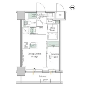 ワンルーフレジデンス錦糸町【2階】の間取り