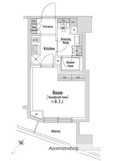 TRACK八丁堀【6階】の間取り
