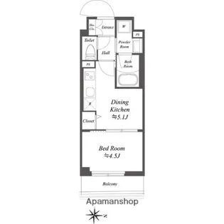 東京都江東区亀戸7丁目【マンション】の間取り