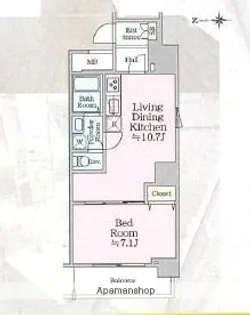 アイルグランデ浅草【9階】の間取り