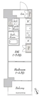 ウエリスアーバン水天宮前【12階】の間取り