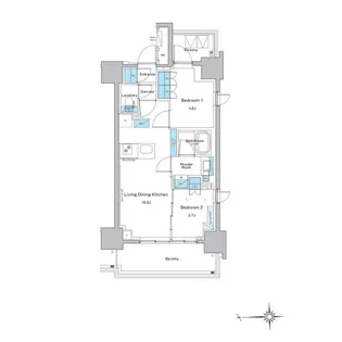 ルフォンプログレ門前仲町プレミア【15階】の間取り
