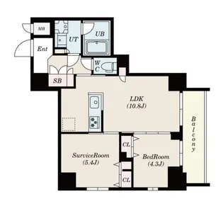 SーRESIDENCE押上EPURE【2階】の間取り