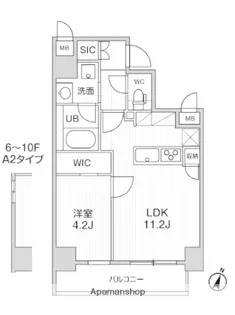 シーズンフラッツ門前仲町【5階】の間取り
