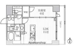 シーズンフラッツ菊川【8階】の間取り