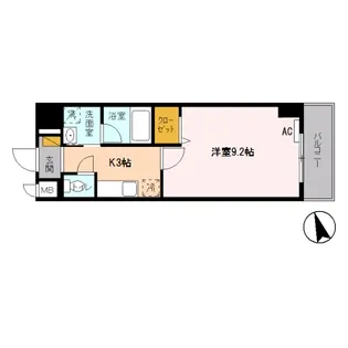 1Kの間取り画像