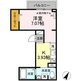 アナシエ南篠崎町Ⅰ【3階】の間取り