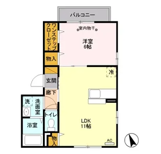 グランモアⅡ【3階】の間取り