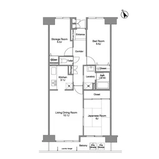 コンフォリア北葛西【1階】の間取り