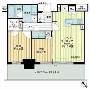 プラウドタワー平井【27階】の間取り