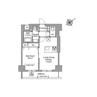 HF押上レジデンス【1階】の間取り