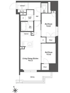 東京都台東区雷門1丁目【マンション】の間取り