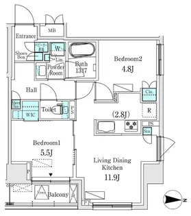 ASMACI MAISON両国Ⅰ【2階】の間取り